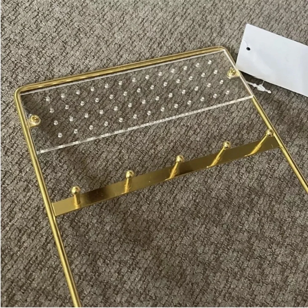 Nordstrom Plexi Earring Jewelry Stand in Clear- Gold